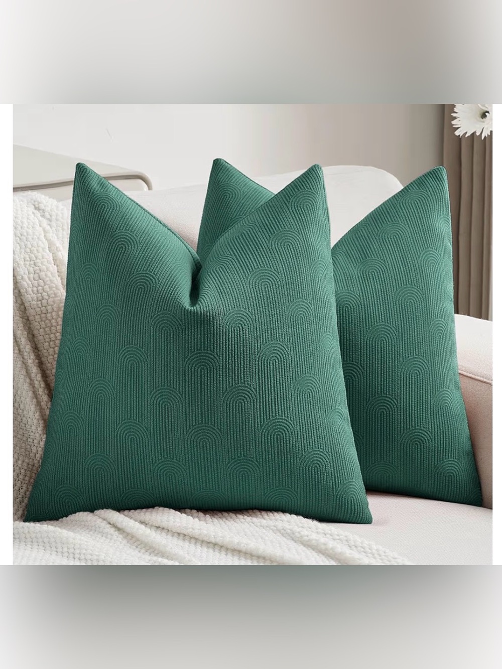 Futei 22x22-Pack-of-2-Chenille-Decorative-Throw-Pillow